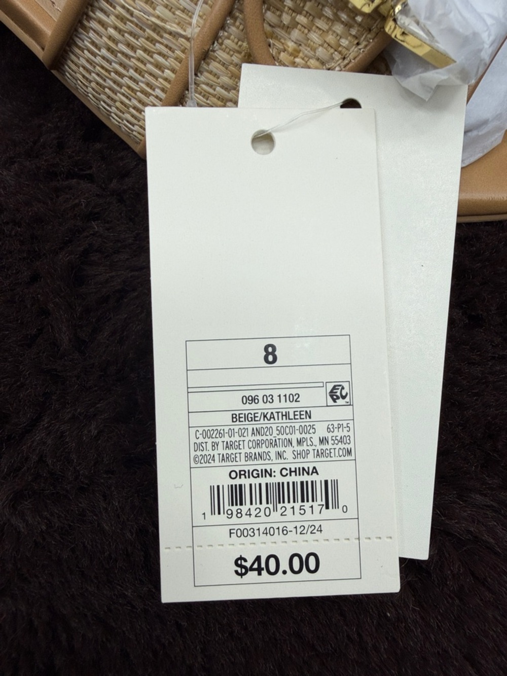 a new day Tan Woven Slide Mules with Crystal Buckle Accent - Picture 2 of 4